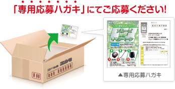 「専用応募ハガキ」にてご応募ください！